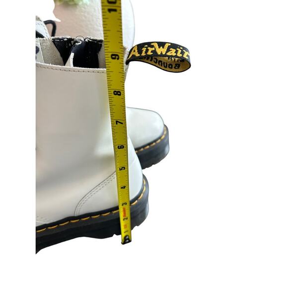 Dr. Martens AirWair Jadon Platform White Leather Lace Up Combat Boots Size 7 - Picture 7 of 9